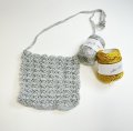 【☆ミニサコッシュの編み図をプレゼント☆】ニューパナミ(金・銀)