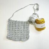 【☆ミニサコッシュの編み図をプレゼント☆】ニューパナミ(金・銀)