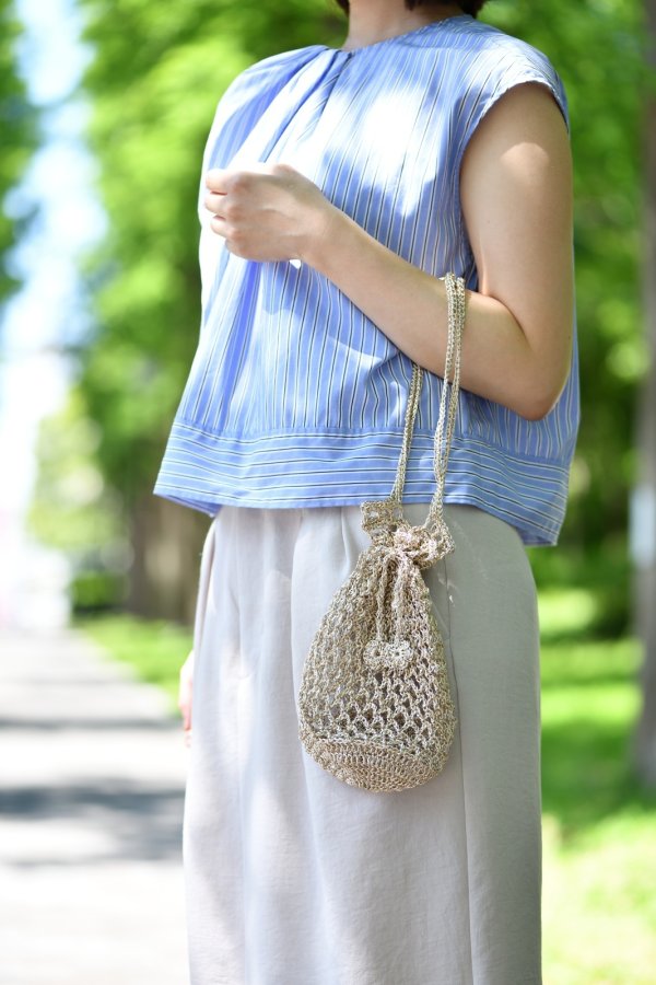 画像7: 【ネットバッグor巾着バッグorレースバッグの選べる編み図付き!!】韓国と日本で人気上昇中！キラキラ輝くラメコードで編み物を楽しもう♪　metallic free cord(メタリックフリーコード)