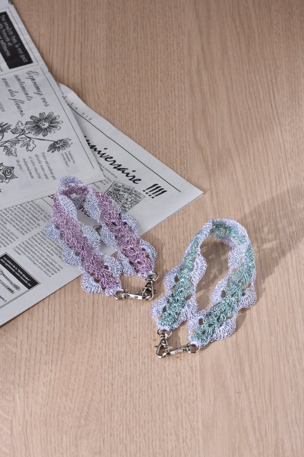 画像9: 【ネットバッグor巾着バッグorレースバッグの選べる編み図付き!!】韓国と日本で人気上昇中！キラキラ輝くラメコードで編み物を楽しもう♪　metallic free cord(メタリックフリーコード)