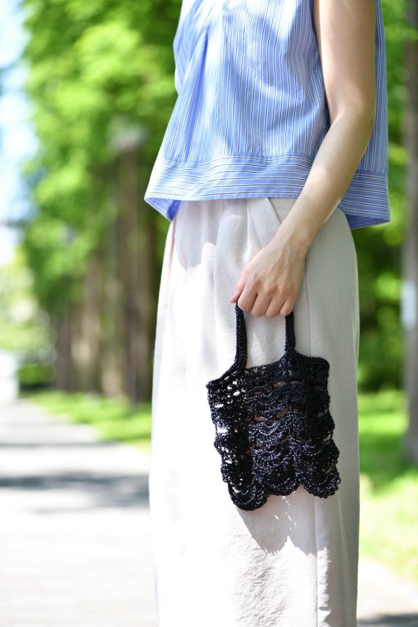 画像8: 【ネットバッグor巾着バッグorレースバッグの選べる編み図付き!!】韓国と日本で人気上昇中！キラキラ輝くラメコードで編み物を楽しもう♪　metallic free cord(メタリックフリーコード)