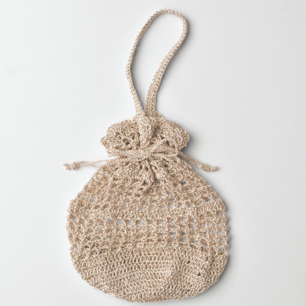 画像5: 【編み図＆作り方動画付き】韓国と日本で人気上昇中！metallic free cord(メタリックフリーコード)で編む巾着バッグキット