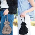 【7/20頃出荷開始】韓国と日本で人気上昇中！metallic free cord(メタリックフリーコード)で編む巾着バッグキット