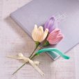 画像1: パステルカラーを楽しむ♪モールで簡単にかわいいお花が作れる！モールフラワーキット(チューリップ) (1)