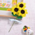 画像1: パステルカラーを楽しむ♪モールで簡単にかわいいお花が作れる！モールフラワーキット(ひまわり) (1)