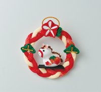 つまみ細工で作る　輪っかのうま