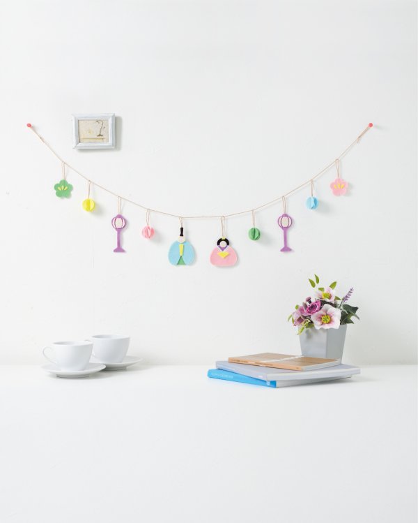 画像2: フェルトのガーランド　Hinamatsuri