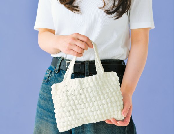 画像3: 【5/初旬発売開始】【ぽこぽこバッグorフリル巾着の選べる編み図付き!!】POPでかわいいテープヤーン♪　Mignon(ミニョン)