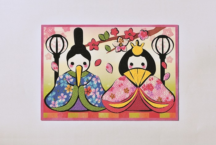 季節のかんたん貼り絵　ひなまつり