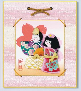 押絵 豆色紙 「すわり雛」 - パナミ手芸の総合オンラインショップ