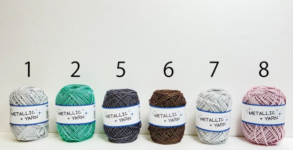 画像2: 【ネットバッグが作れる編み図をプレゼント！！】メタリックヤーン　〈カラー〉【50ｍ巻】31色展開 (2)