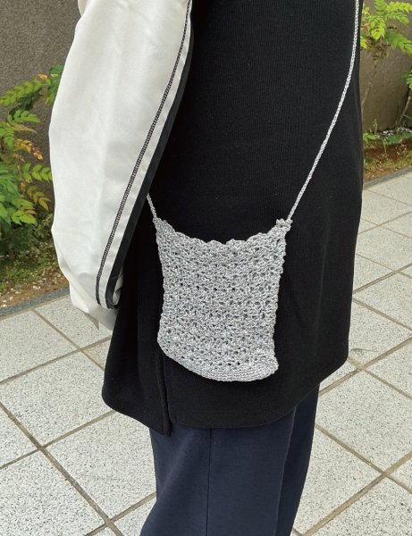 画像3: 【☆ミニサコッシュの編み図をプレゼント☆】ニューパナミ(金・銀) (3)
