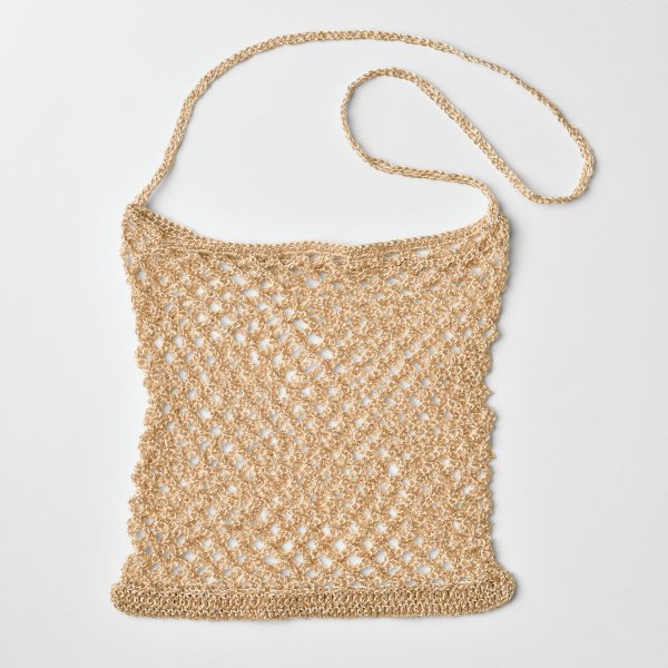 画像5: 【編み図＆作り方動画付き】韓国と日本で人気上昇中！metallic free cord(メタリックフリーコード)で編むメッシュバッグキット (5)