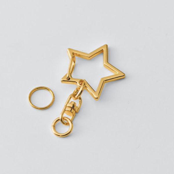 画像1: キーホルダー金具【星】 (1)