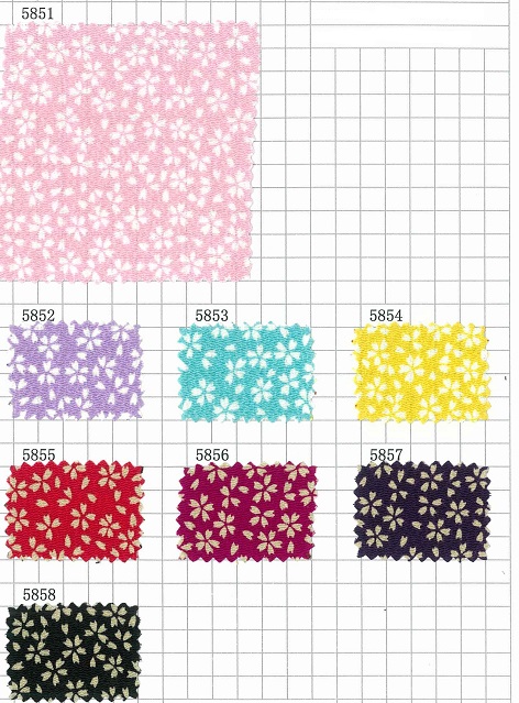 10ｃｍ単位カット】ちりめん友禅【小桜柄】 10ｃｍ単位の切り売り！【全8色】 - パナミ手芸の総合オンラインショップ